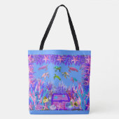 Onderwater Zee Schildpad Vrienden 'Canvas tas (Voorkant)