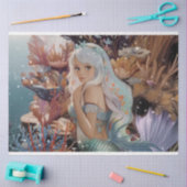 Onderwater Zee Schuim en Gouden Waterverf Zeemeerm Tissuepapier (Craft)