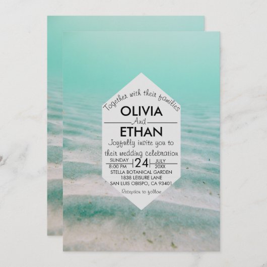 Onderwater zee ster marvy Weddenschap Kaart (Voorkant / Achterkant)