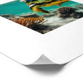 Onderwater Zee Turtle Poster (Hoek)