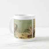 Onderwater Zeedieren Garnalen, Vintage Oceandieren Koffiemok (Voorkant links)