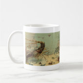 Onderwater Zeedieren Garnalen, Vintage Oceandieren Koffiemok (Links)