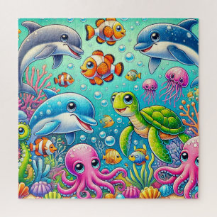 Onderwater Zeedieren Voor Kinderen Legpuzzel