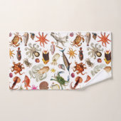 Onderwater Zeeleven Nautical Illustratiepatroon Bad Handdoek (Handdoek)
