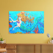 onderwater zeemeermin canvas afdruk (Insitu (Woonkamer))