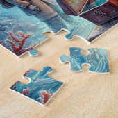 Onderwater Zeemeermin & Diepzee-Duiker Legpuzzel (Zijkant)