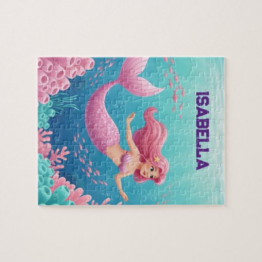 Onderwater zeemeermin puzzel legpuzzel (Horizontaal)