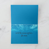 Onderwater Zeemeermin Schatzoeken Fantasie Blauw Kaart (Binnen)