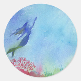 Onderwater Zeemeermin Sticker