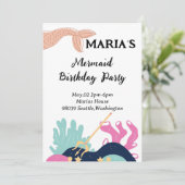 Onderwater Zeemeermin Verjaardag Kaart (Staand voorkant)