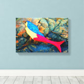 onderwater zeemeermin verpakt canvas (Insitu (Houten vloer))