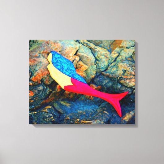 onderwater zeemeermin verpakt canvas afdruk (Voorkant)