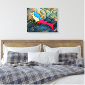 onderwater zeemeermin verpakt canvas afdruk (Insitu (Slaapkamer))