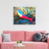 onderwater zeemeermin verpakt canvas afdruk (Insitu (Woonkamer))