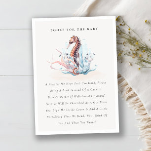 Onderwater Zeepaard Zeewier Boeken voor Baby Showe Informatiekaartje