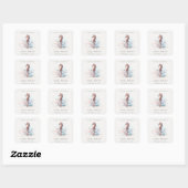 Onderwater Zeepaard Zeewier Koraal Baby Borrel Vierkante Sticker (Vel)