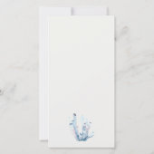 Onderwater Zeepaard Zeewier Koraal Baby Shower Bedankkaart (Achterkant)