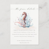 Onderwater Zeepaard Zeewier Koraal Trouwdetails Informatiekaartje (Voorkant)