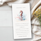 Onderwater Zeepaard Zeewier Koraal Verjaardag Elke Bedankkaart