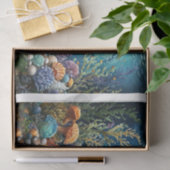 Onderwater zeepaardje met schelpen en koralen tissuepapier (Geschenk)