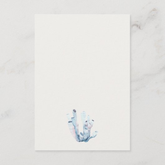 Onderwater Zeepaardjes Advies voor Moeder Baby Sho Informatiekaartje (Achterkant)