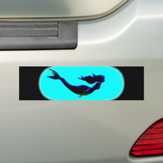 onderwater zeese zeemeermin bumpersticker (Op auto)