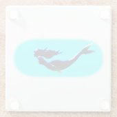 onderwater zeese zeemeermin glazen onderzetter (Achterkant)