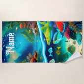 Onderwater Zeevisstrand, pool handdoek (Voorkant)