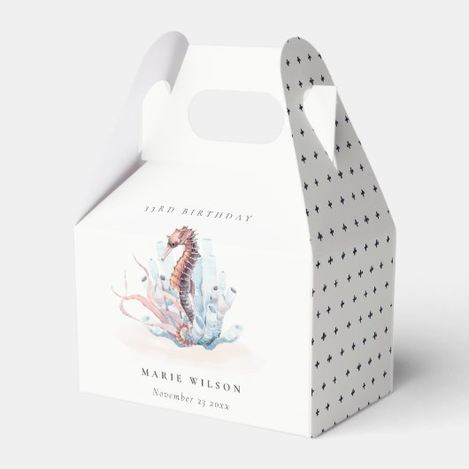 Onderwater zeewier Koraal, alle leeftijden Bedankdoosjes (Achterkant)