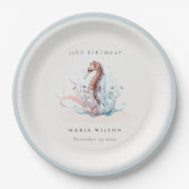 Onderwater zeewier Koraal, alle leeftijden Papieren Bordje (Voorkant)