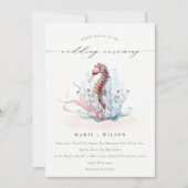 Onderwater zeewier Koraalhuwelijk uitnodigen Bedankkaart (Voorkant)