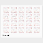 Onderwater zeewier | Seashell Waterverf Wedding Vierkante Sticker (Vel)