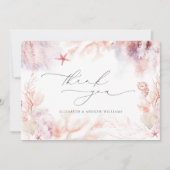 Onderwater zeewier | Seashell Wedding Bedankkaart (Voorkant)