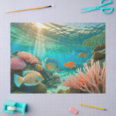 Onderwater Zonneschijn & Tangs, Ontwerp 4 Tissuepa Tissuepapier (Craft)