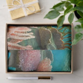 Onderwater Zonneschijn & Tangs, Ontwerp 4 Weefseld Tissuepapier (Geschenk)