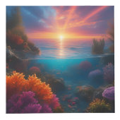 Onderwater zonsondergang landschap kubus (Rechts)