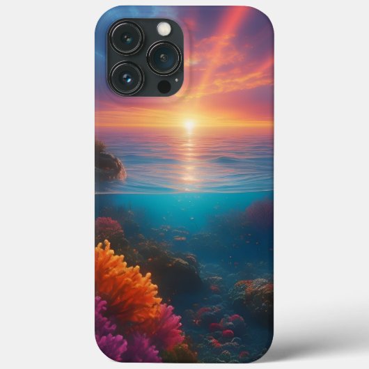 Onderwater Zonsondergang Tropisch 1 Case-Mate iPhone Case (Achterkant)