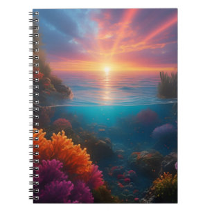 Onderwater Zonsondergang Tropisch 1 Notitieboek