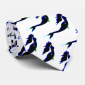 onderwater zwarte zeemeermin zwemmen stropdas (Opgerold)