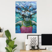 Onderwater Zwemmen Poster (Thuiskantoor)