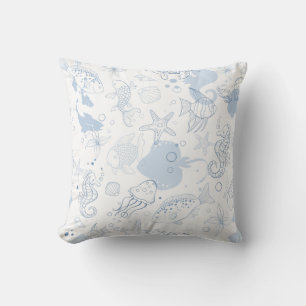 Onderwaterafdruk Pillow, kustdecor Kussen