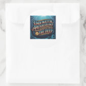 onderwaterarcheologie ronde sticker (Tas)