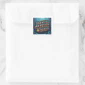 Onderwaterarcheologie Vierkante Sticker (Tas)