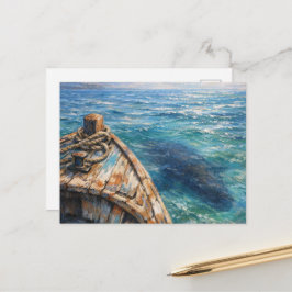 Onderwaterbezoeker - Kunst in pastelkleurige schil Briefkaart