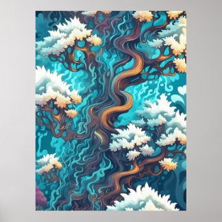 Onderwaterbomen Poster
