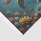 Onderwaterdecoupage van zeeschildpad tissuepapier (Detail)