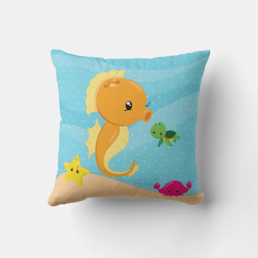 Onderwaterdieren Kussen (Achterkant)