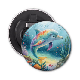 onderwaterdolfijn button flesopener