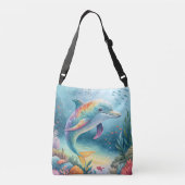 onderwaterdolfijn crossbody tas (Achterkant)