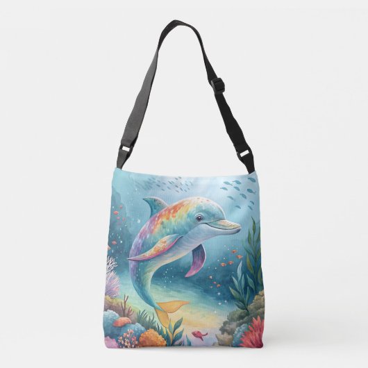 onderwaterdolfijn crossbody tas (Achterkant)